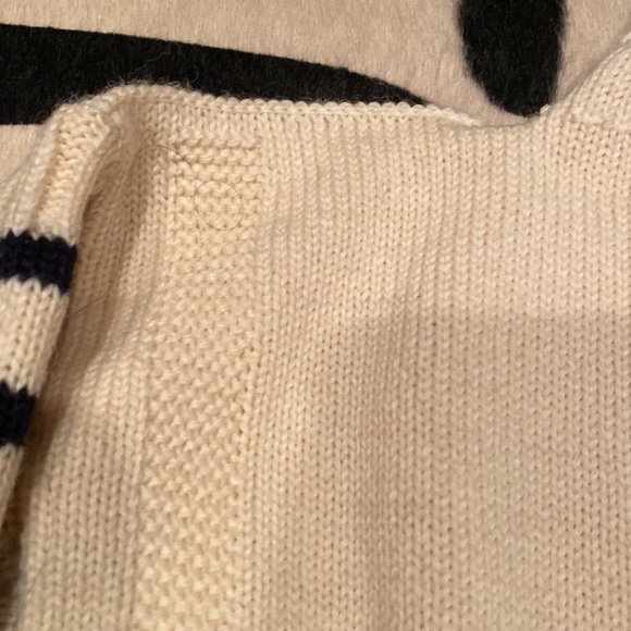 Stewart Christie & Co Ltd striped navy ecru wool sweater brand new with tags - Picture 10 of 11